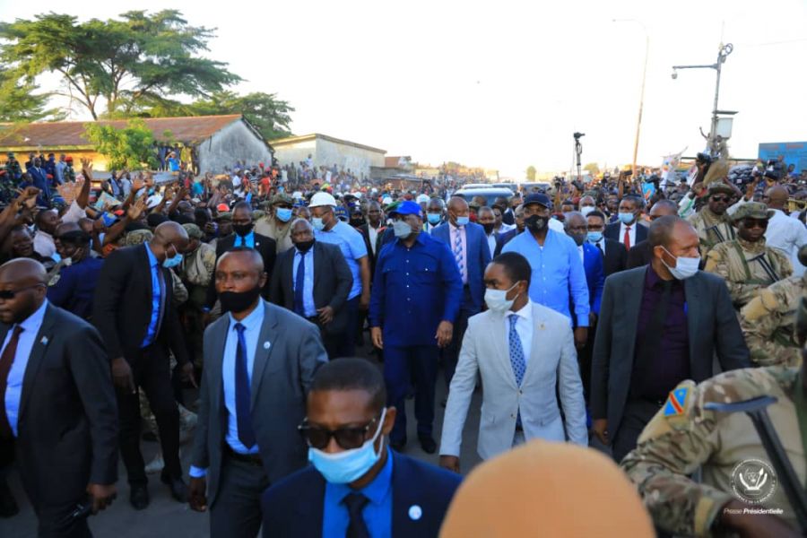 Infrastructures en RDC : Félix Tshisekedi visite les travaux de l’avenue Elengesa 